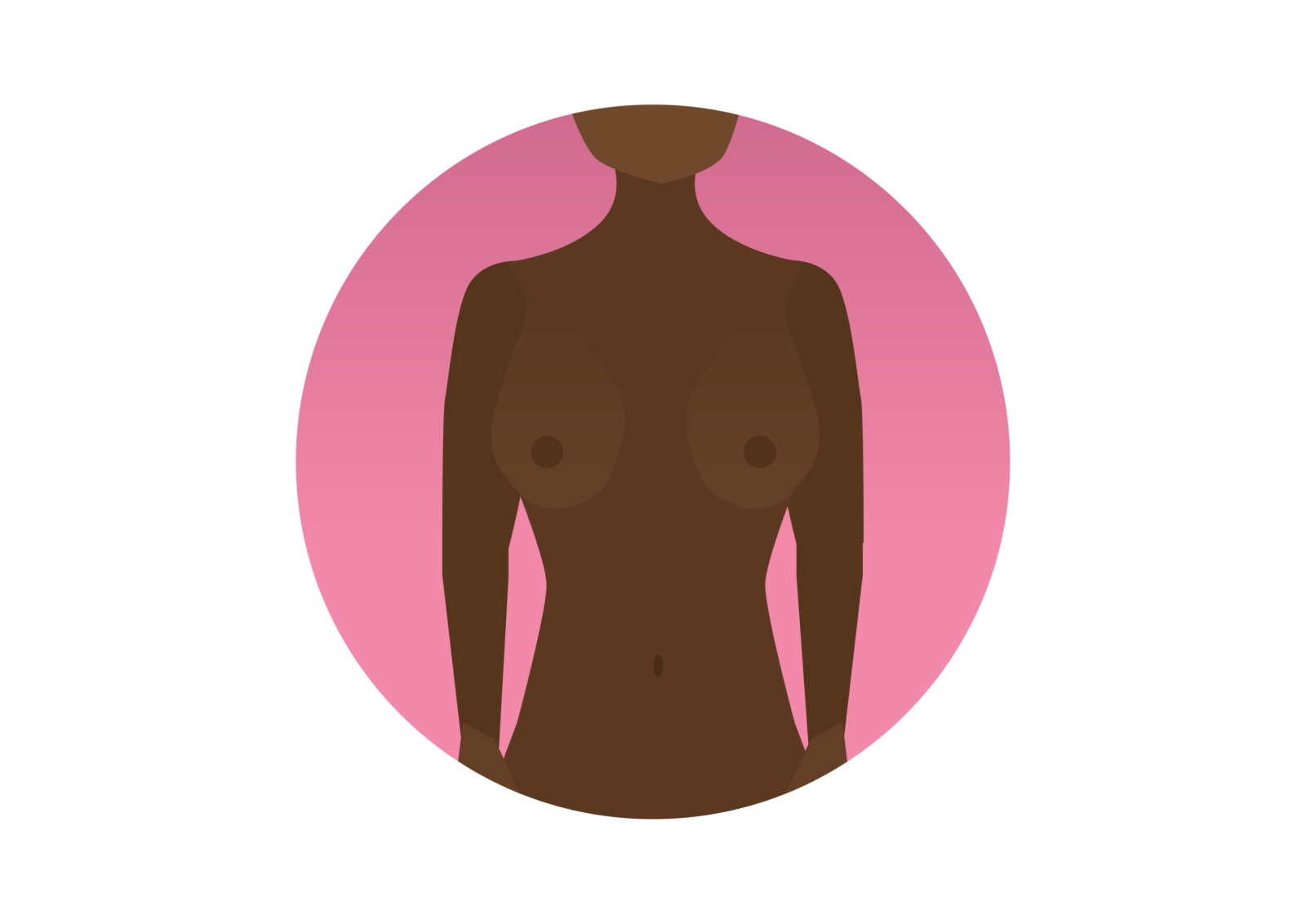 Illustration of a woman standing with arms to the side