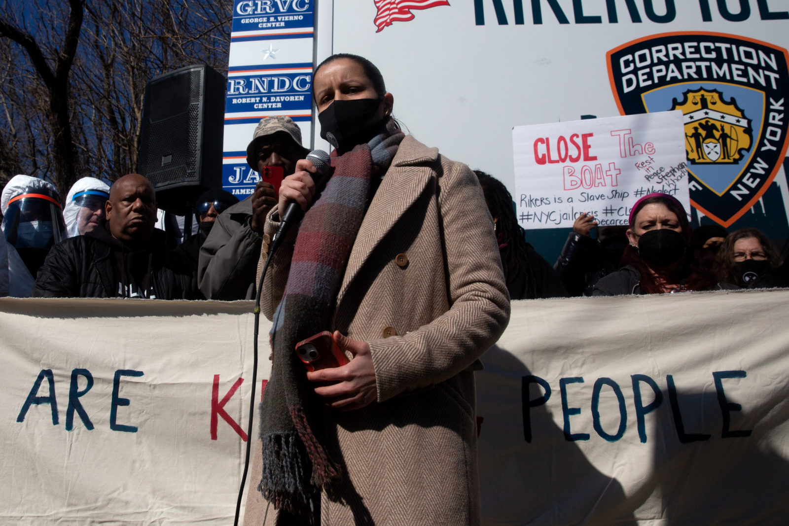 Photo of Tiffany Cabán at a protest