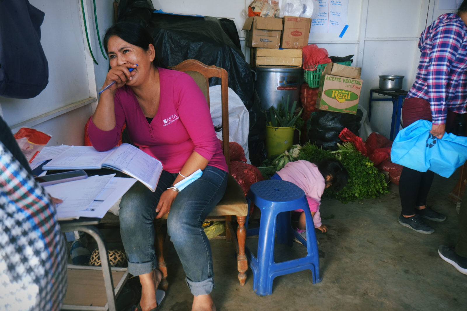 A photo of a woman sitting in a chair
