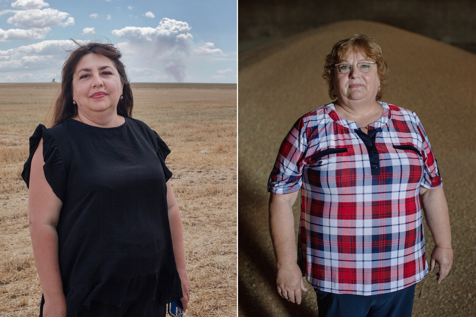 Side-by-side image of two women